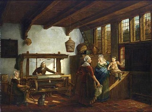 Johannes-Petrus-van-Horstok-1745-1825-a-weavers-workshop