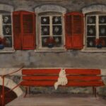 Anna-Gobey-White-Cat-On-the-Bench