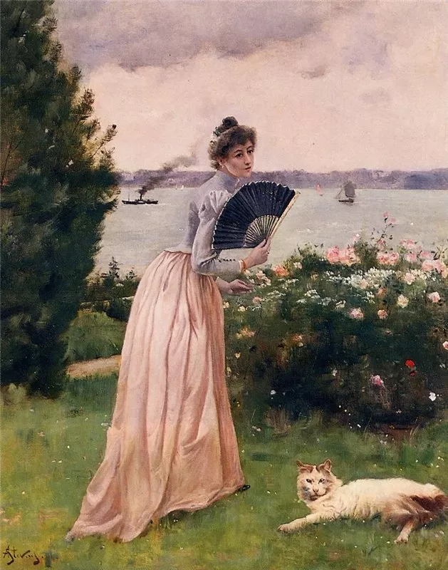 Alfred Stevens - The Lady with the Cat
